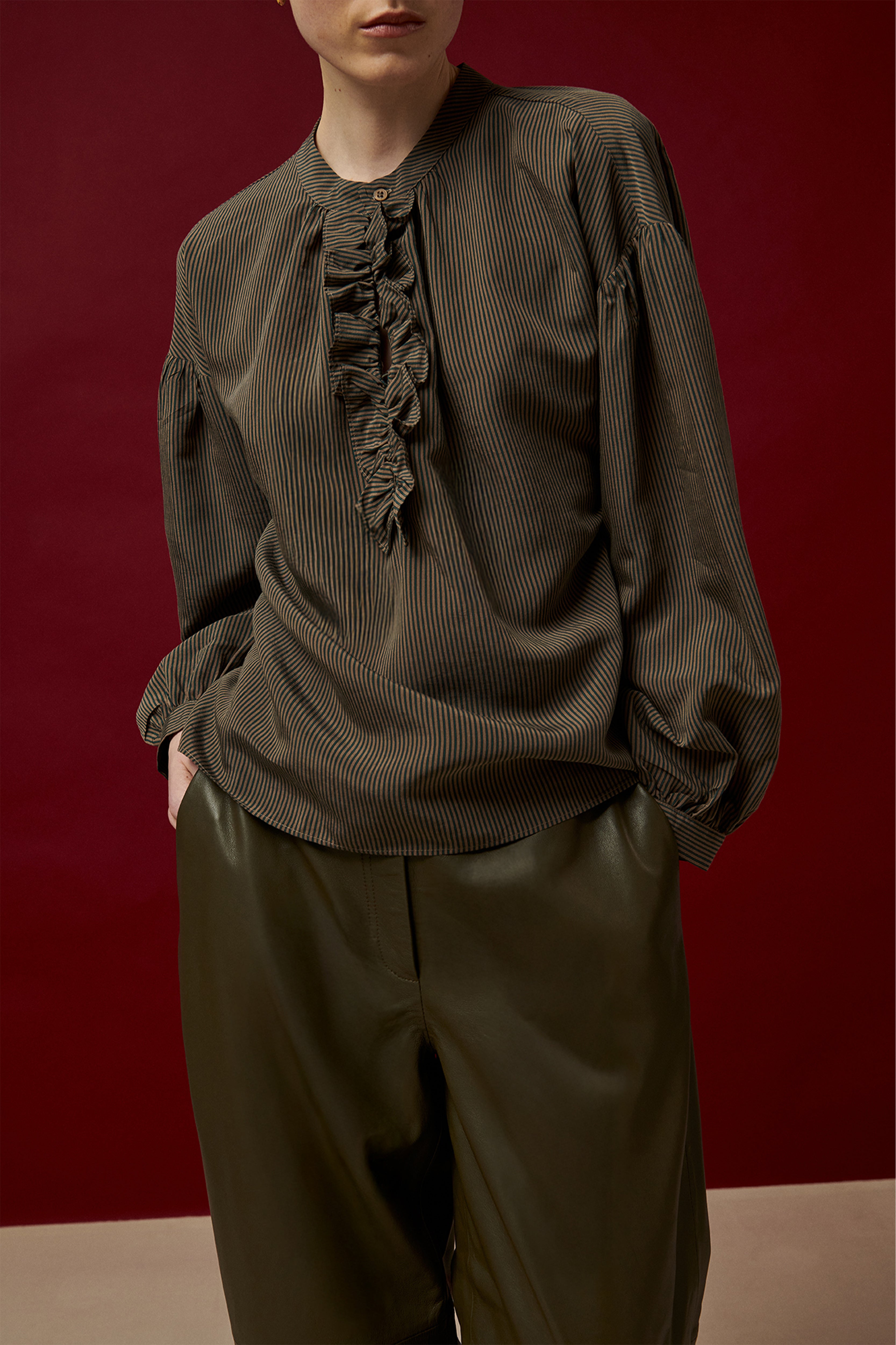 BLOUSE COURTNEY A FINES RAYURES