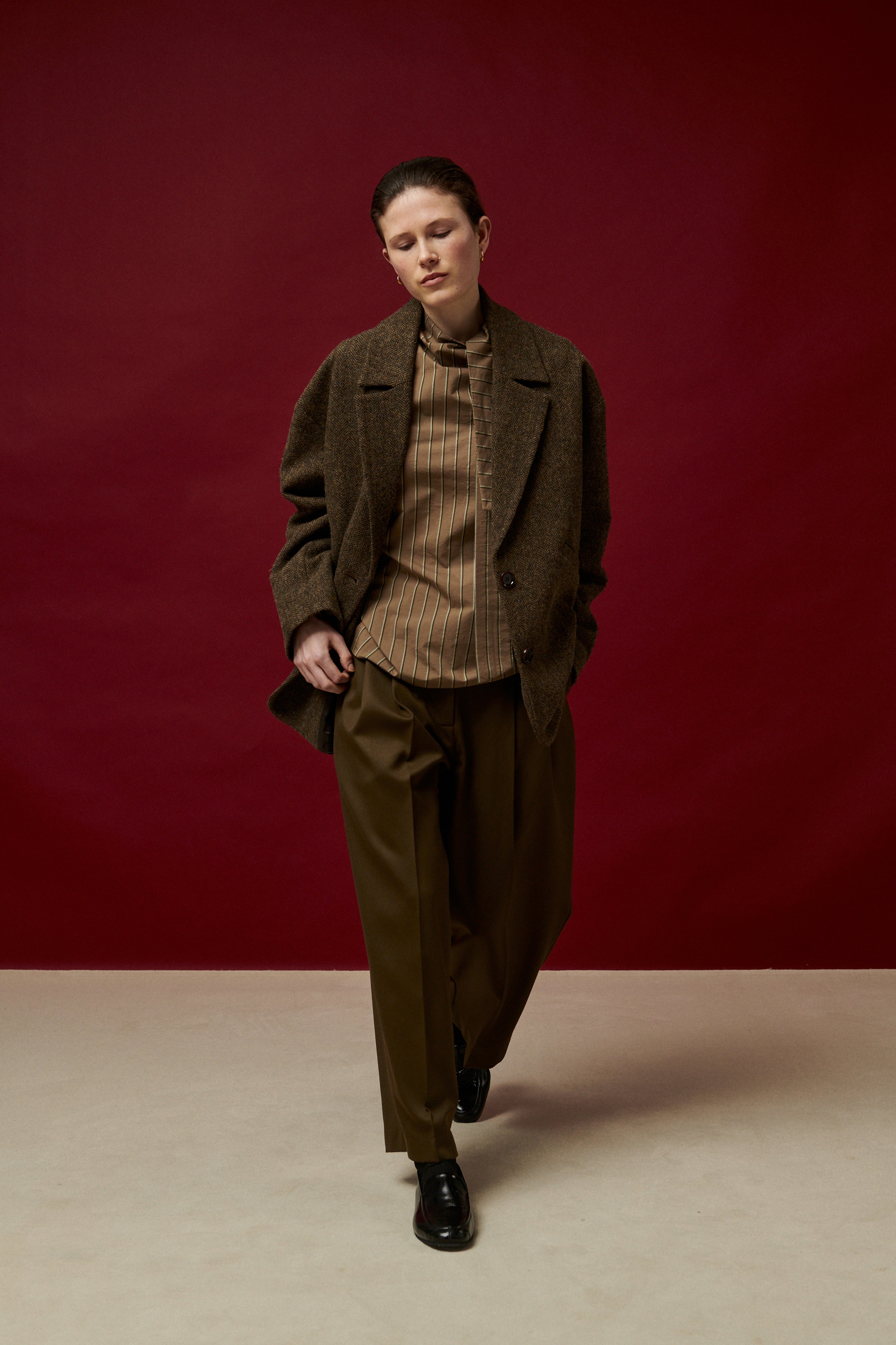 VESTE KATE OVERSIZE EFFET CHEVRON