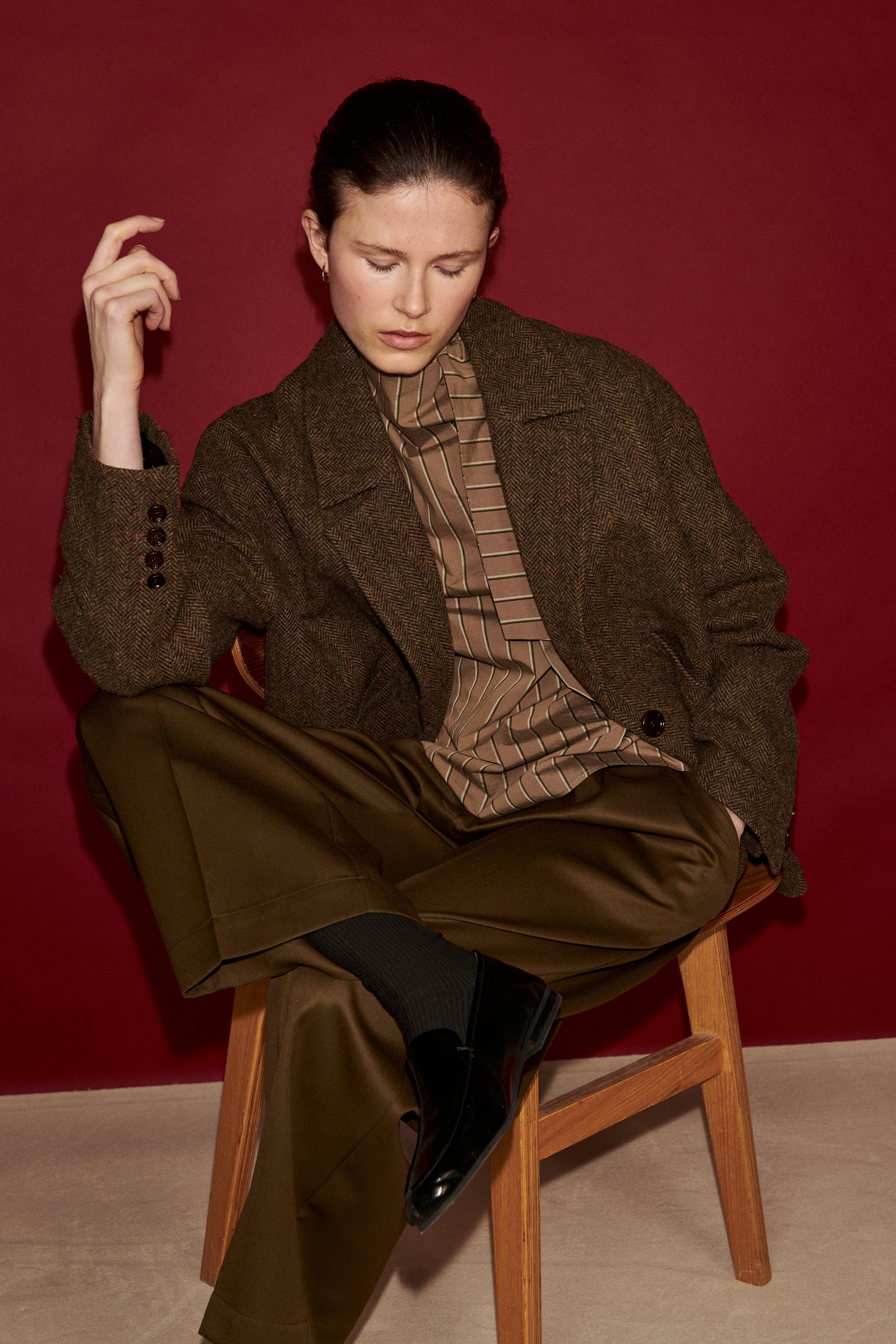 VESTE KATE OVERSIZE EFFET CHEVRON