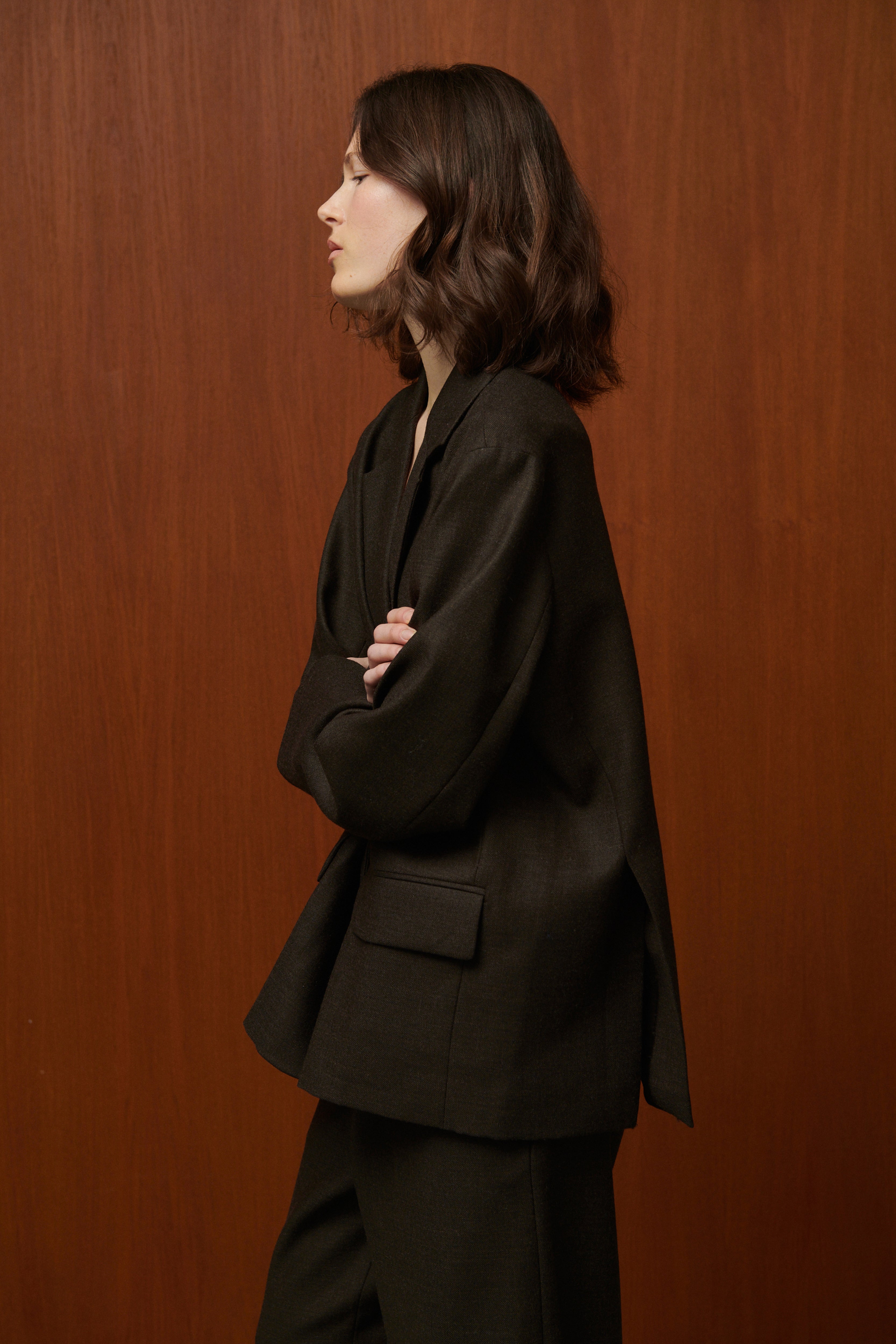 VESTE LONDON OVERSIZE EN LAINE VIERGE