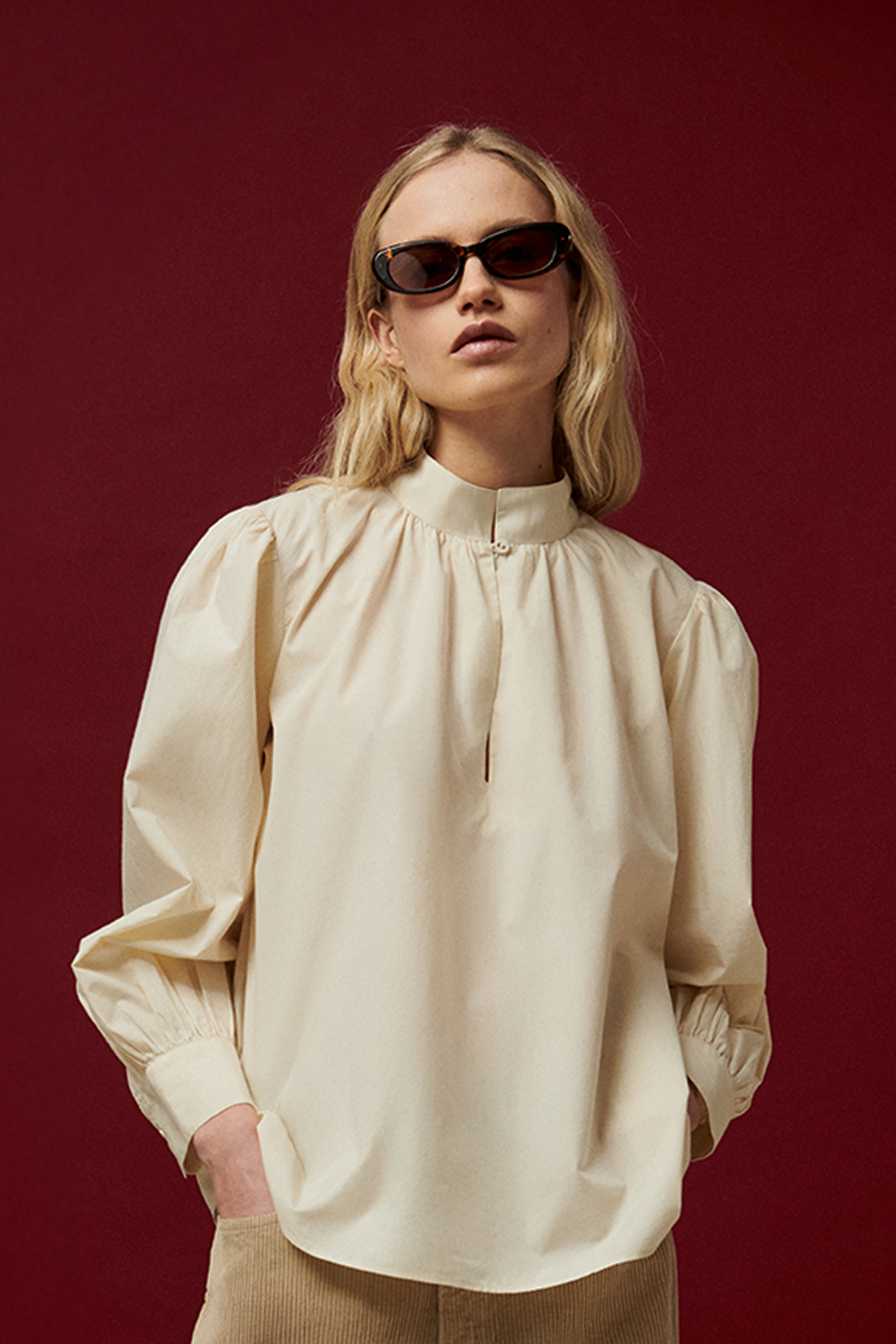 BLOUSE DREW EN POPELINE DE COTON