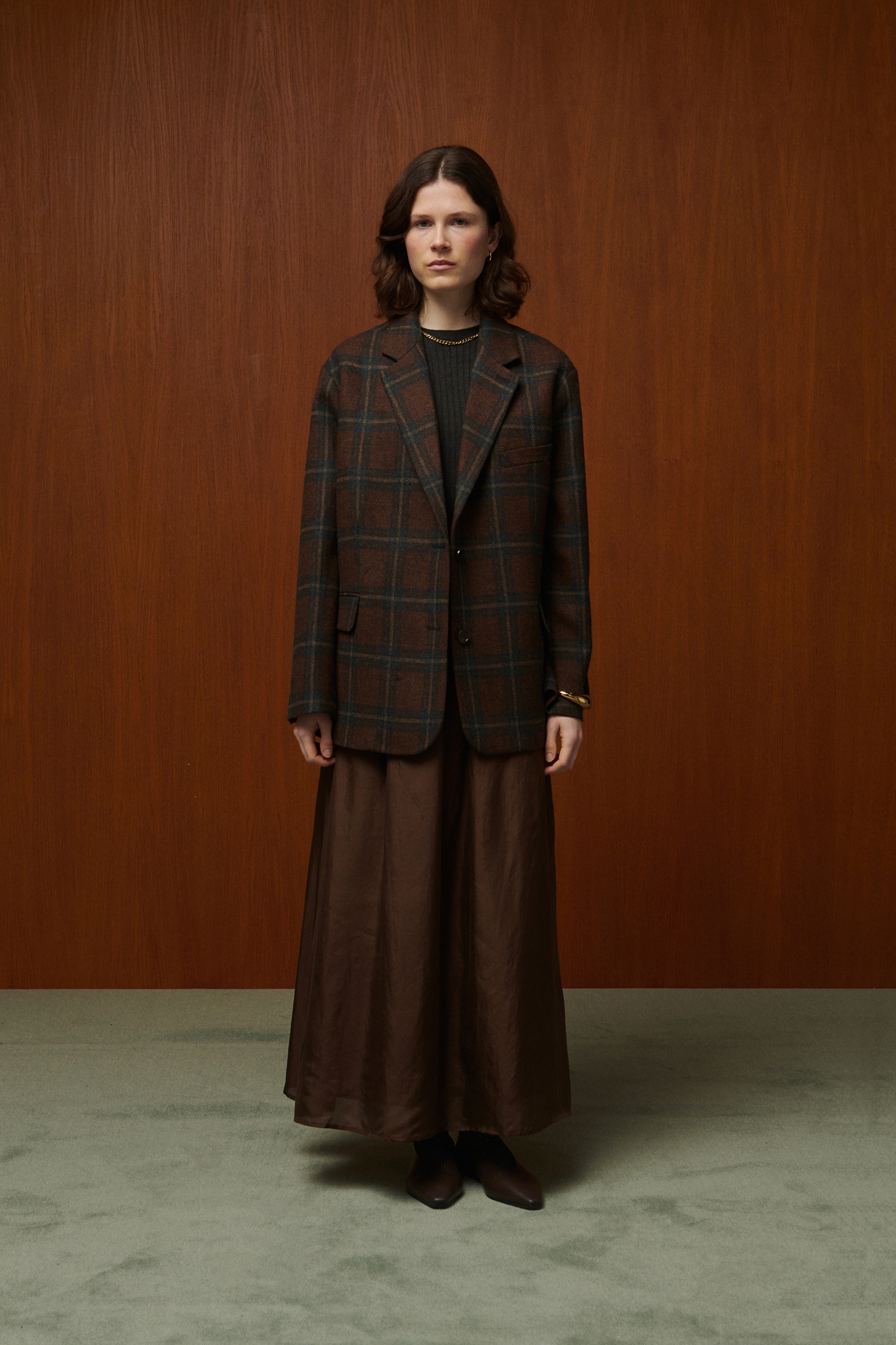 VESTE LONDON OVERSIZE A CARREAUX