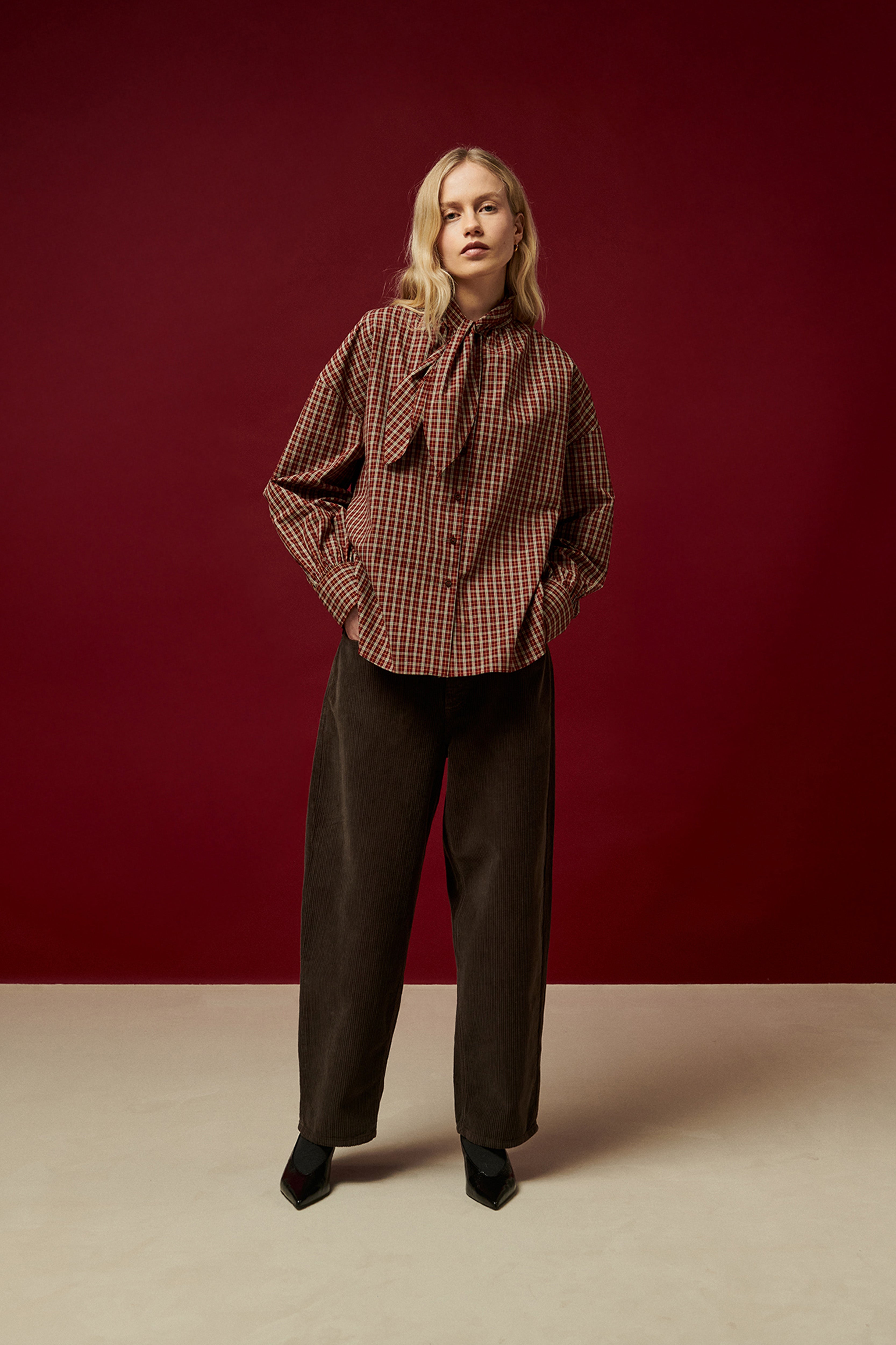 BLOUSE TOM A CARREAUX