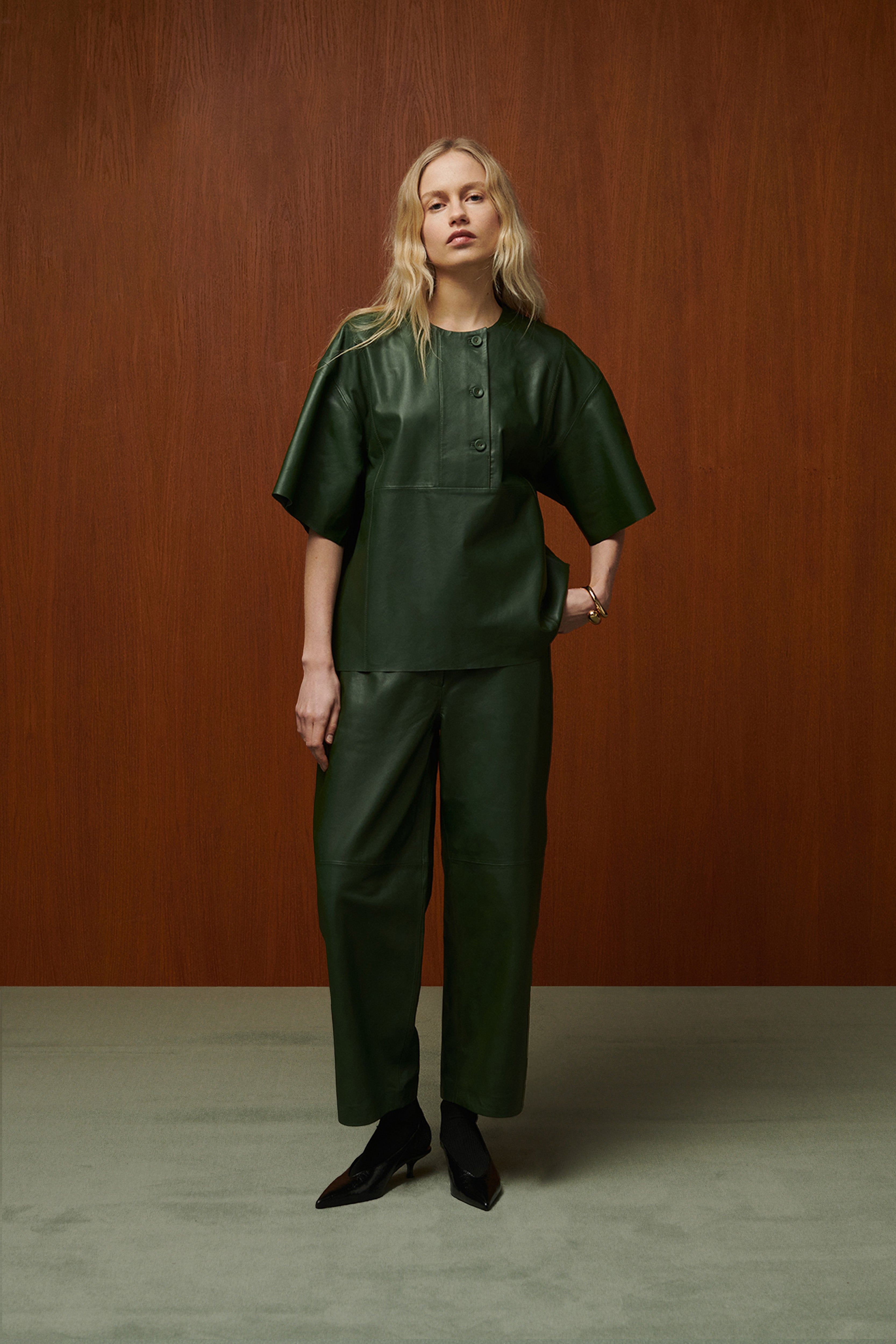 TOP COLINS EN CUIR