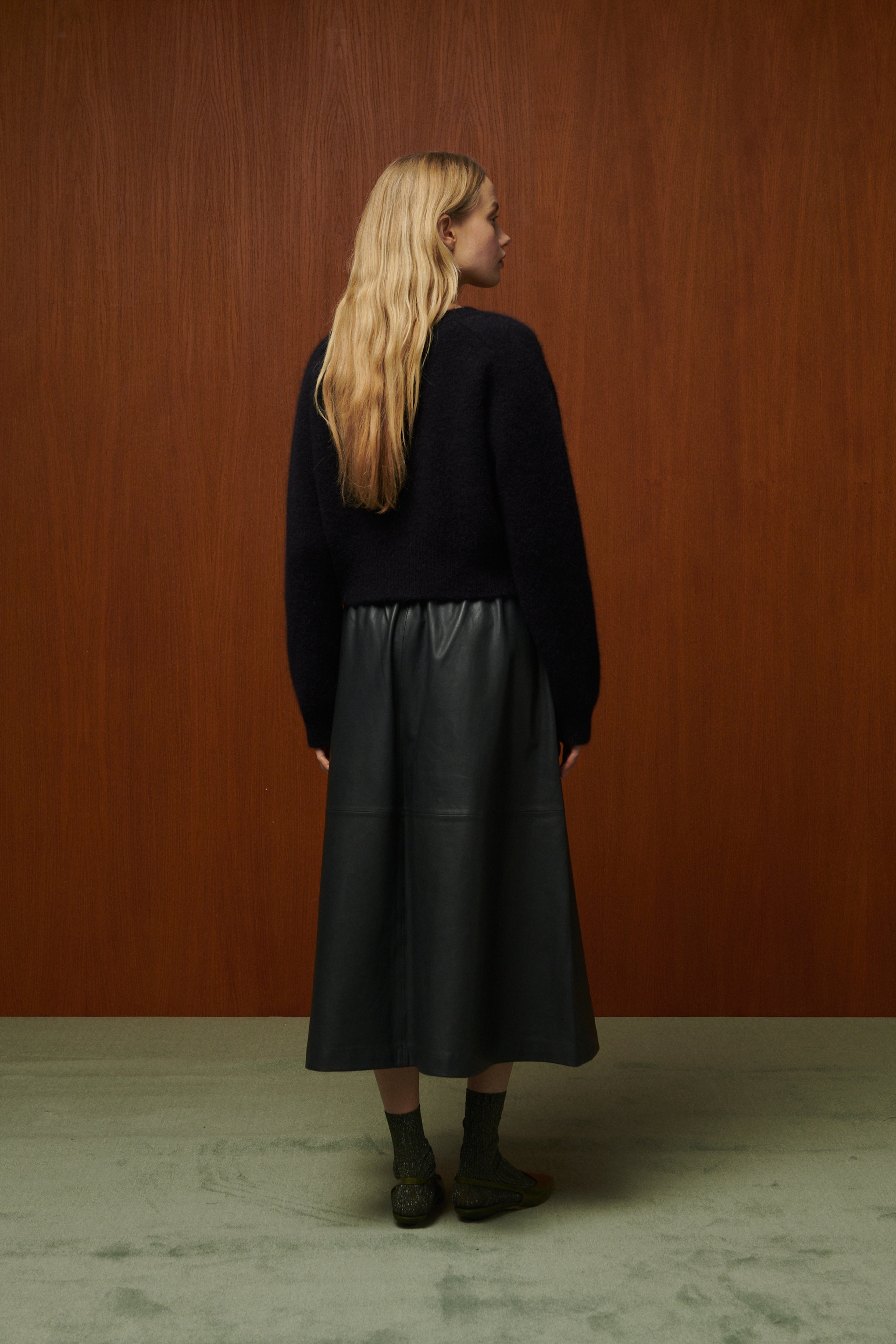 JUPE CLAUDE EN CUIR